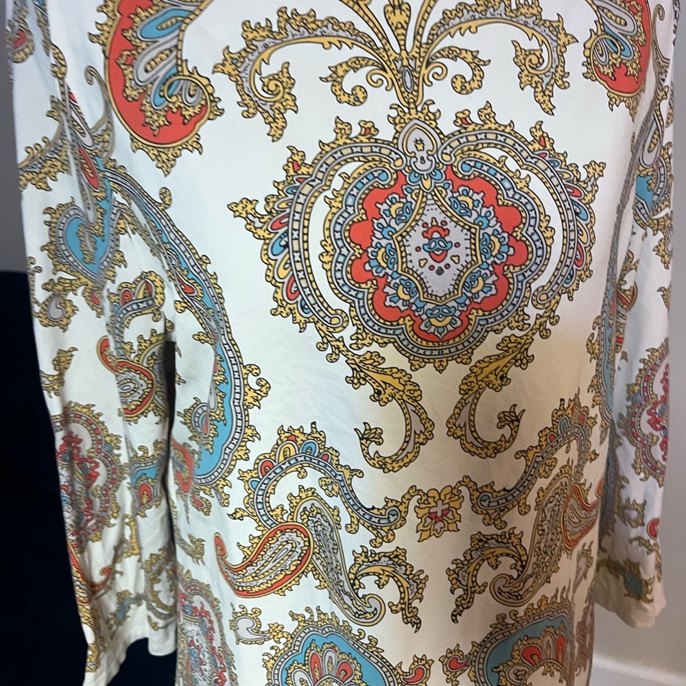 Charter Club Multicolor Paisley Blouse - Picture 3 of 10